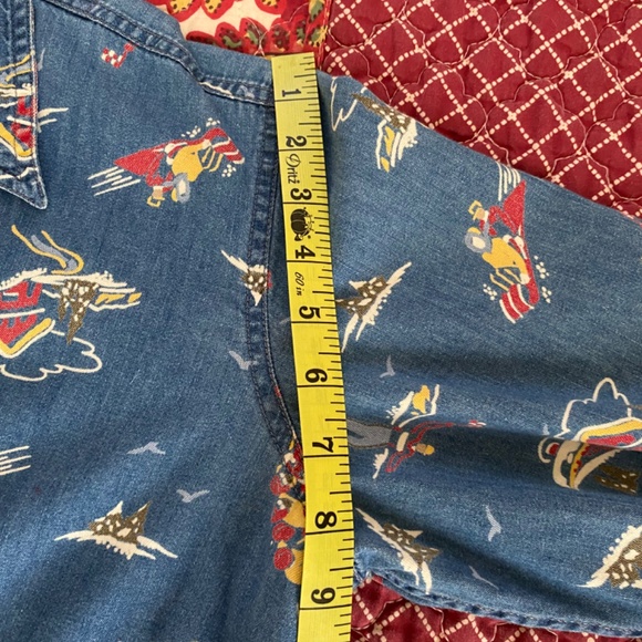 Liz Claiborne denim button up shirt - Picture 3 of 7